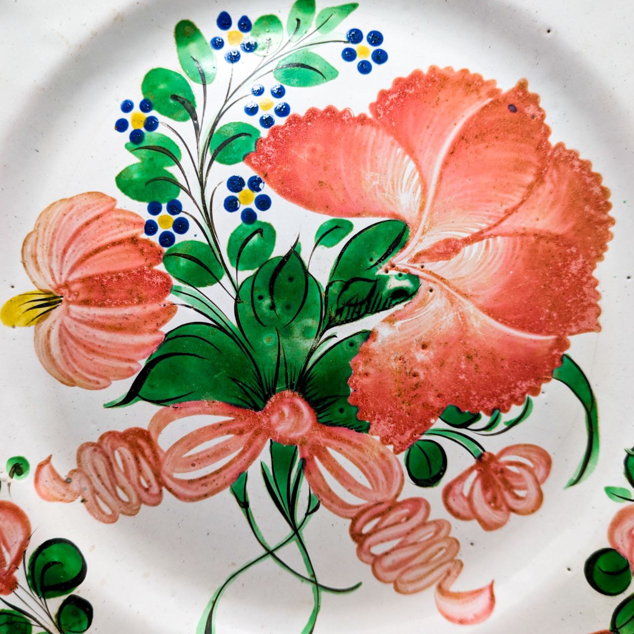 Plato de Cerámica de Les Islettes, Lorena Francia c.1780