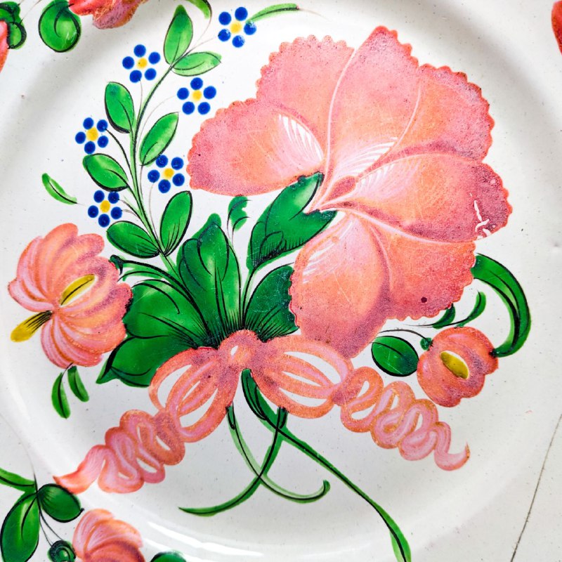 Plato de Cerámica de Les Islettes, Lorena Francia c.1780