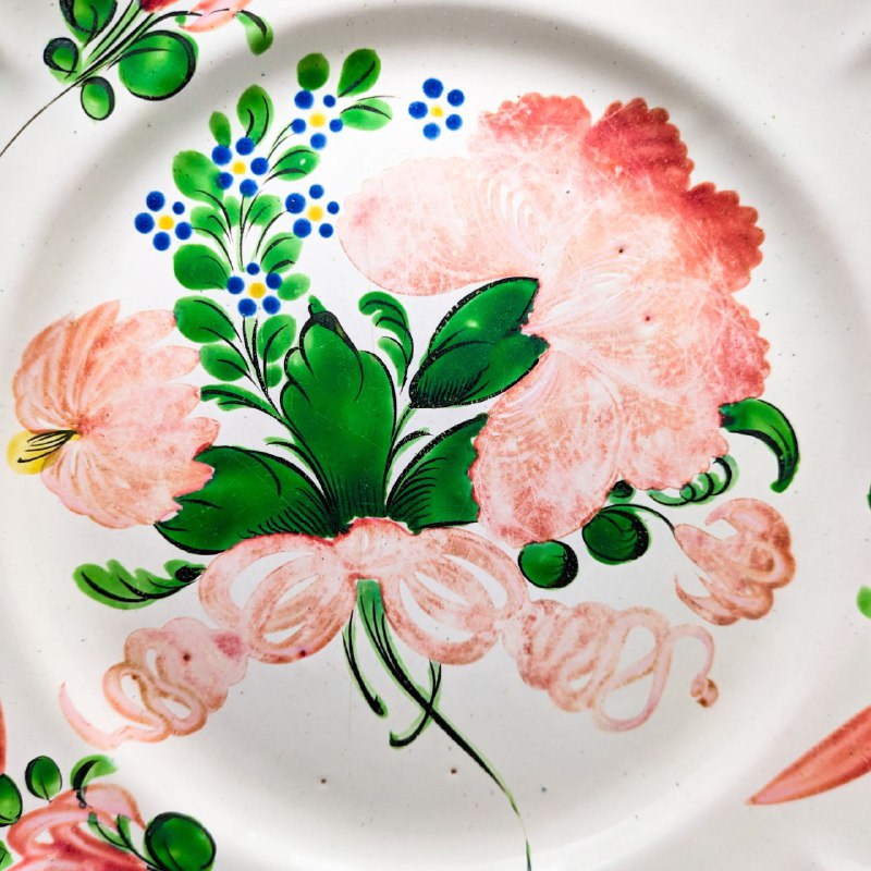 Plato de Cerámica de Les Islettes, Lorena Francia c.1780