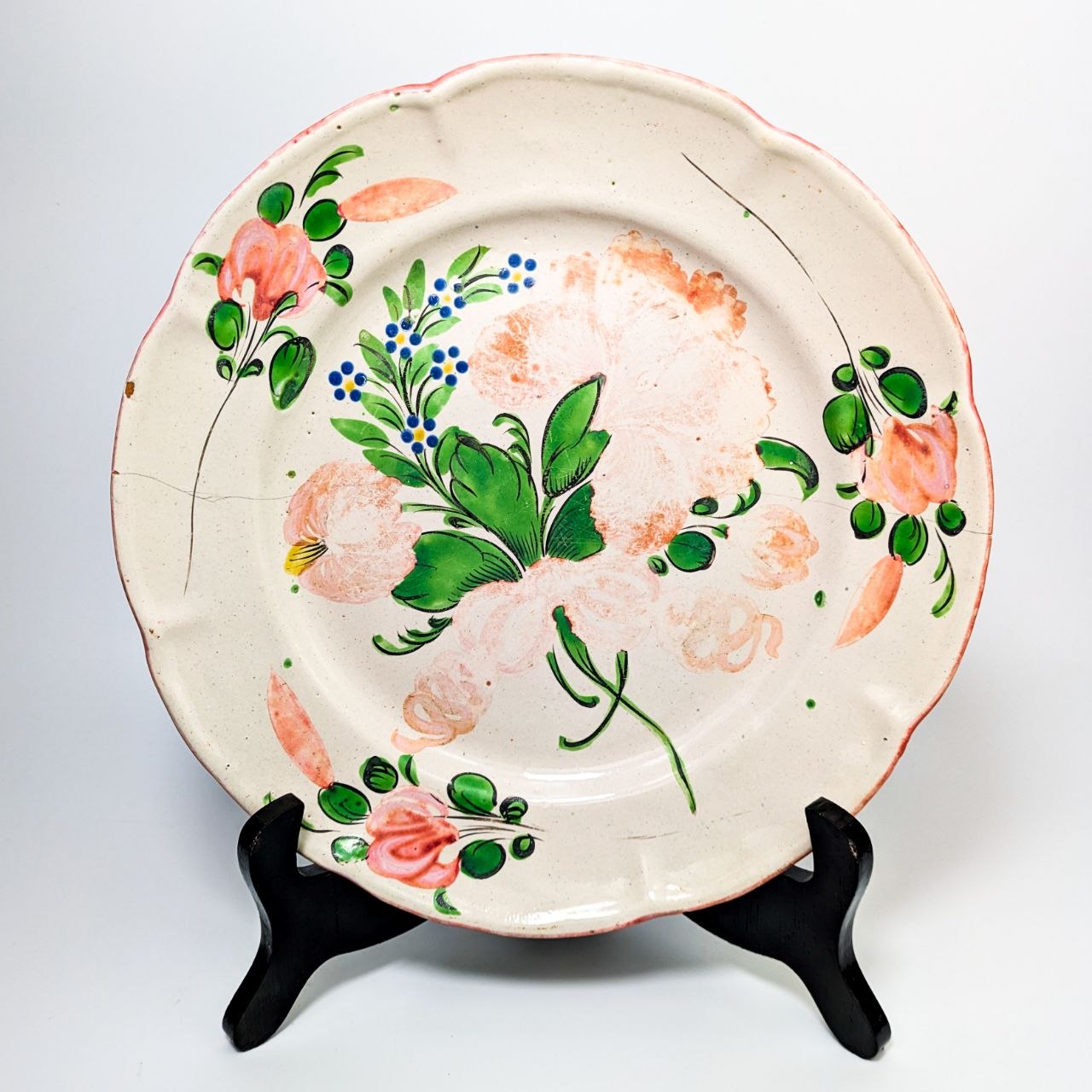 LOTE000362_01-1.jpg Plato de Cerámica de Les Islettes, Lorena Francia c.1780