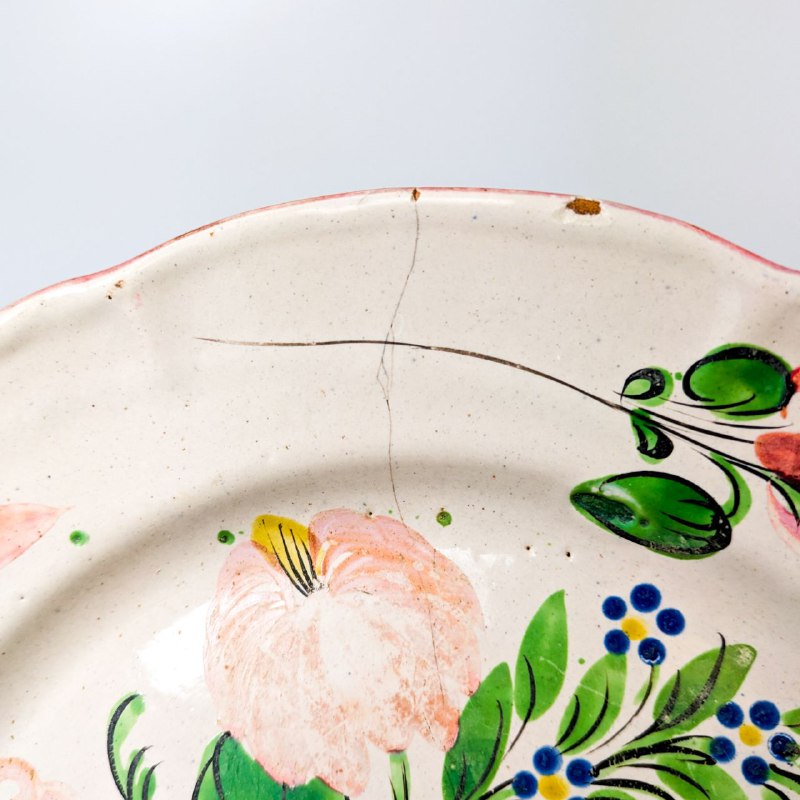 Plato de Cerámica de Les Islettes, Lorena Francia c.1780