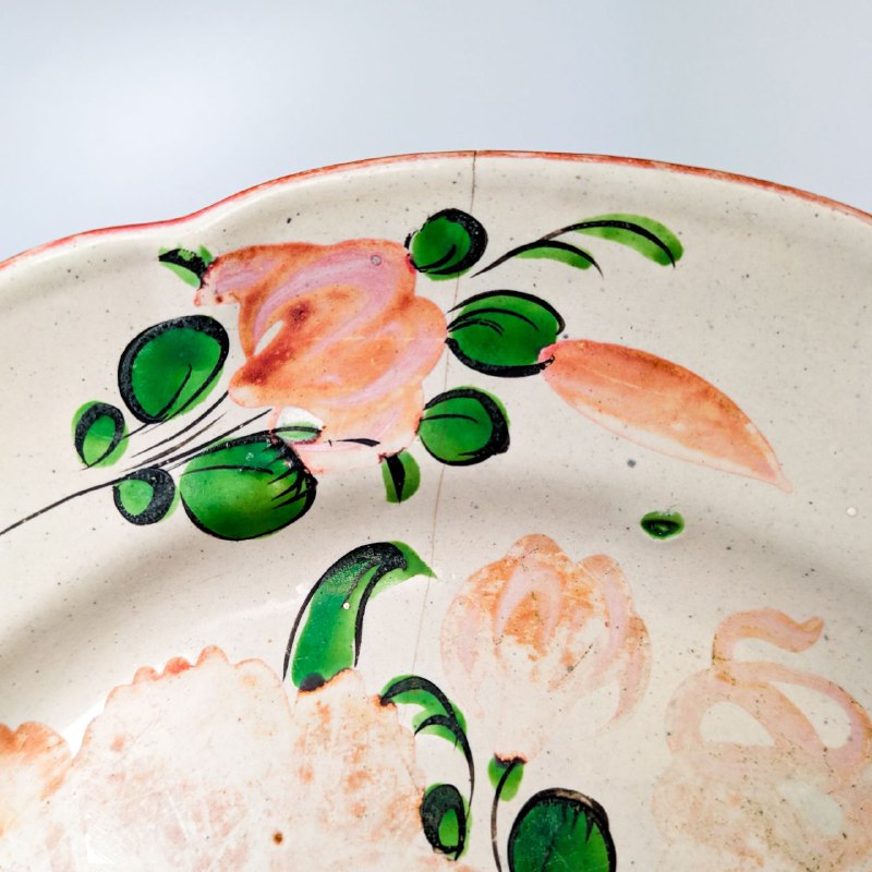 Plato de Cerámica de Les Islettes, Lorena Francia c.1780