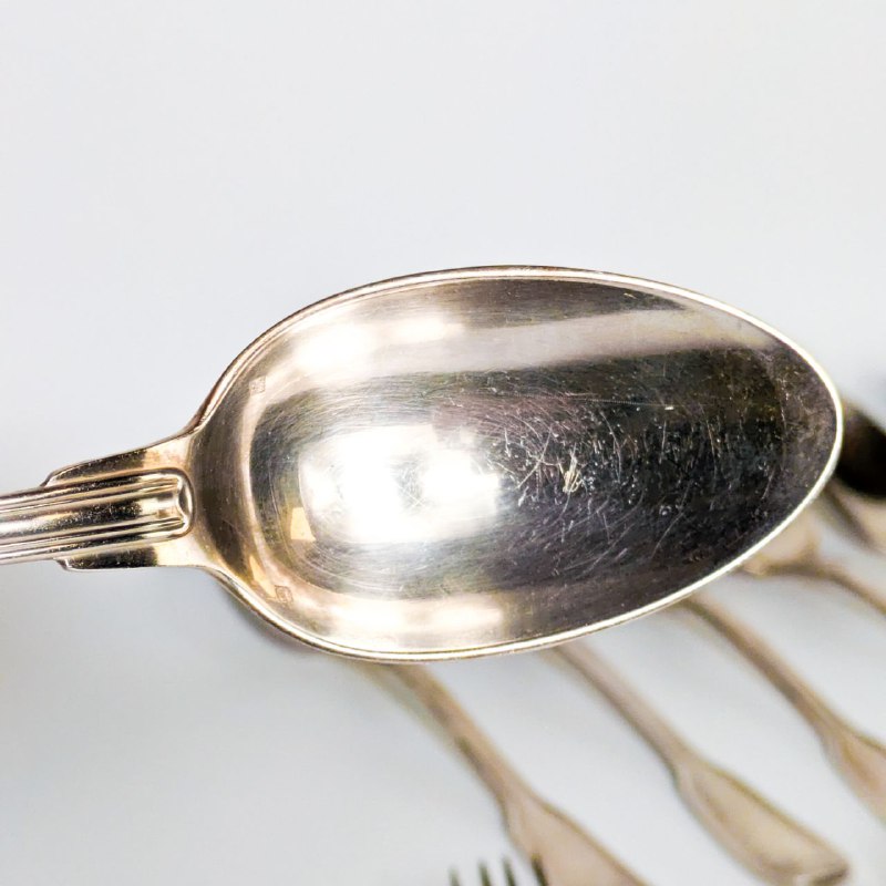 Juego de cubiertos Art decó bañados en plata Joseph Buisson, Francia c.1930