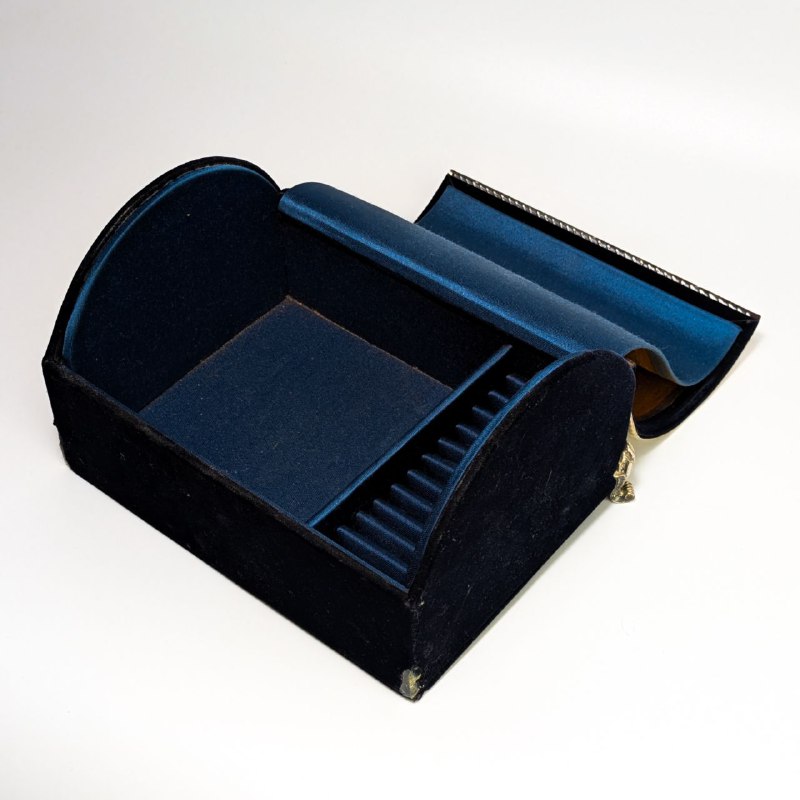 Caja Joyero de terciopelo y Plata 925