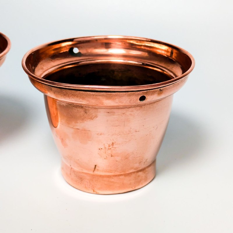 Pareja de Pequeñas macetas de cobre