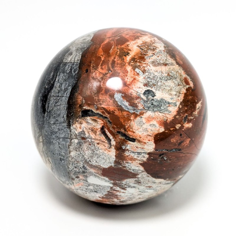 Esféra de mineral de Jaspe Rojo y Gris
