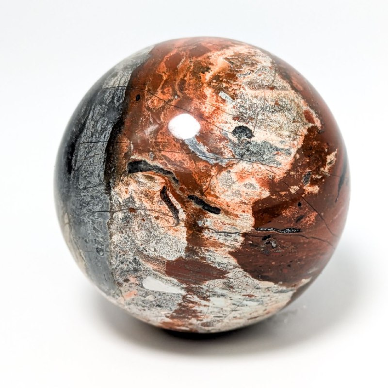 Esféra de mineral de Jaspe Rojo y Gris