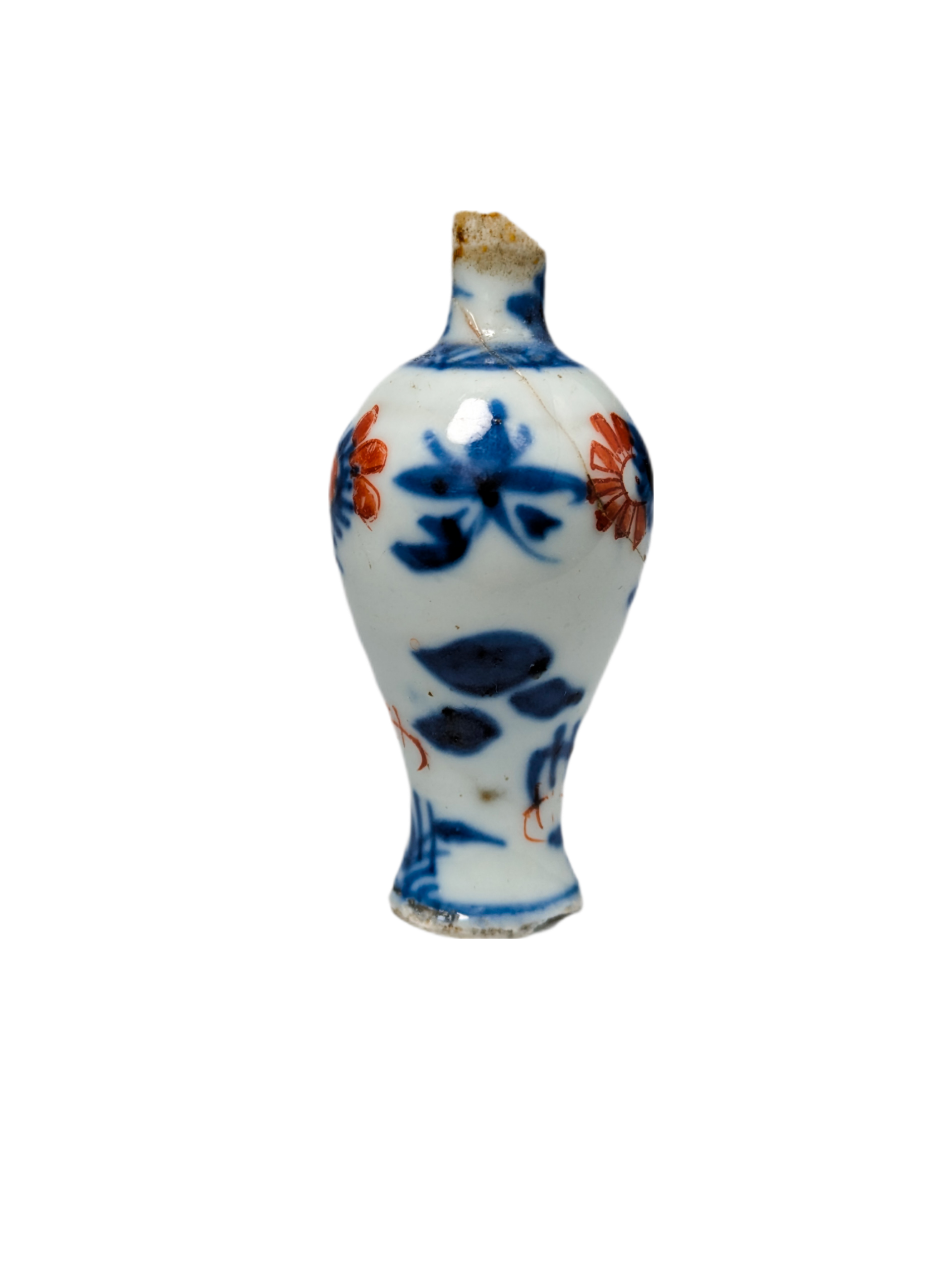 Pequeño jarrón Imari, China, Dinastía Qing, Periodo Kangxi (1662-1722)