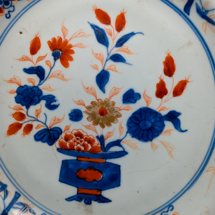 Plato Imari, China, Dinastía Qing, Periodo Kangxi (1662-1722)
