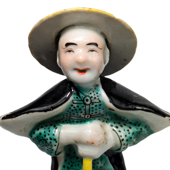 Figura de Campesino con Sombrero Douli, China, Primera República China (1911-1949)