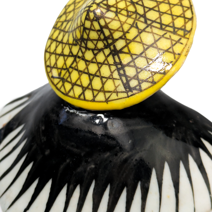 Figura de Campesino con Sombrero Douli, China, Primera República China (1911-1949)