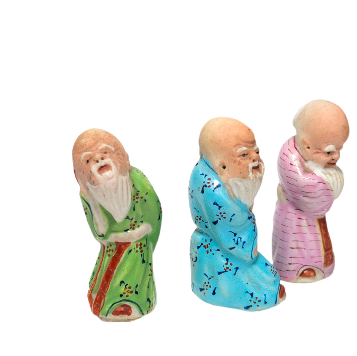 Conjunto de 8 inmortales de porcelana, China c.1960