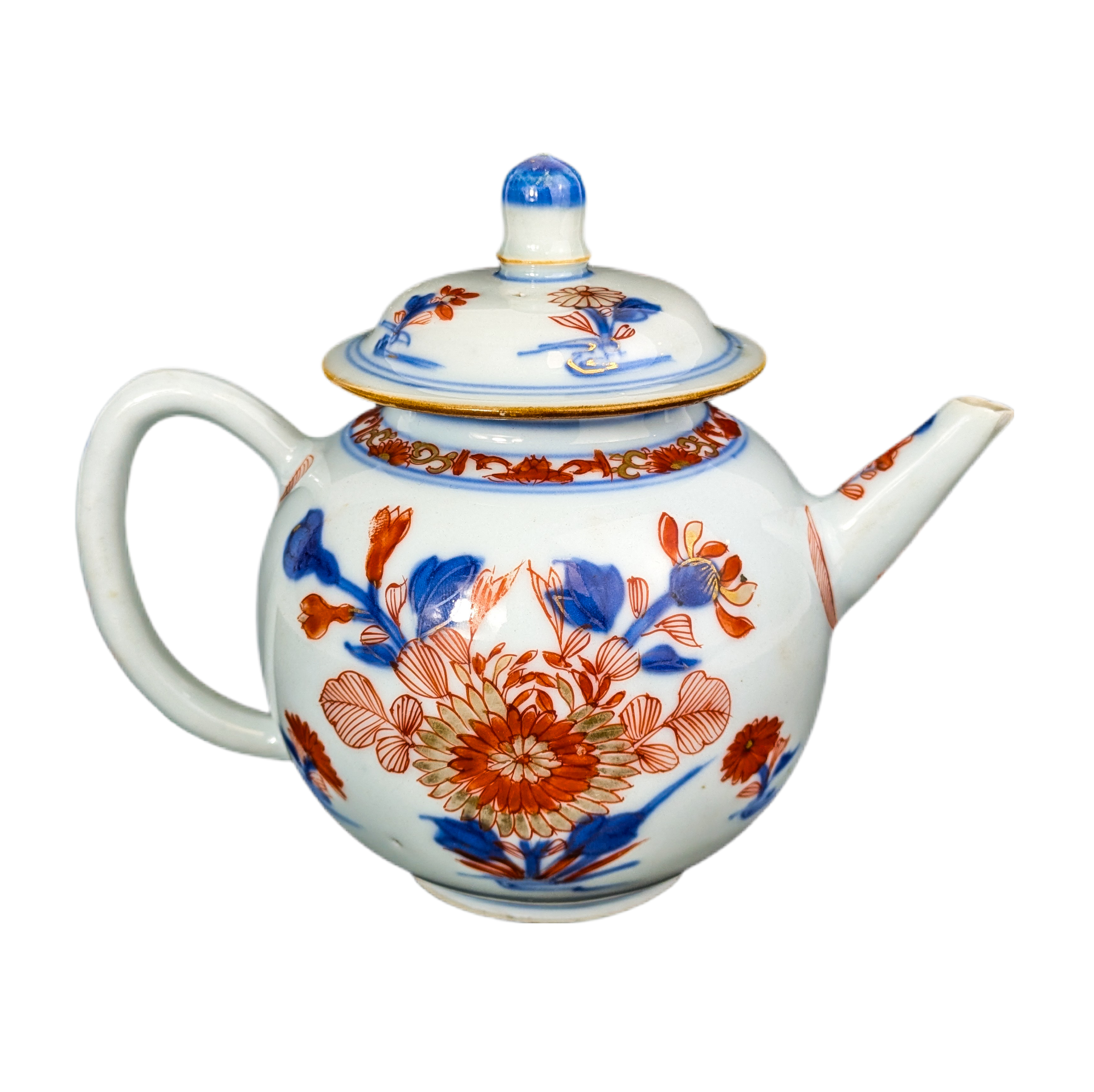 Tetera de porcelana imari, China, Dinastía Qing periodo Kangxi (1662-1722)