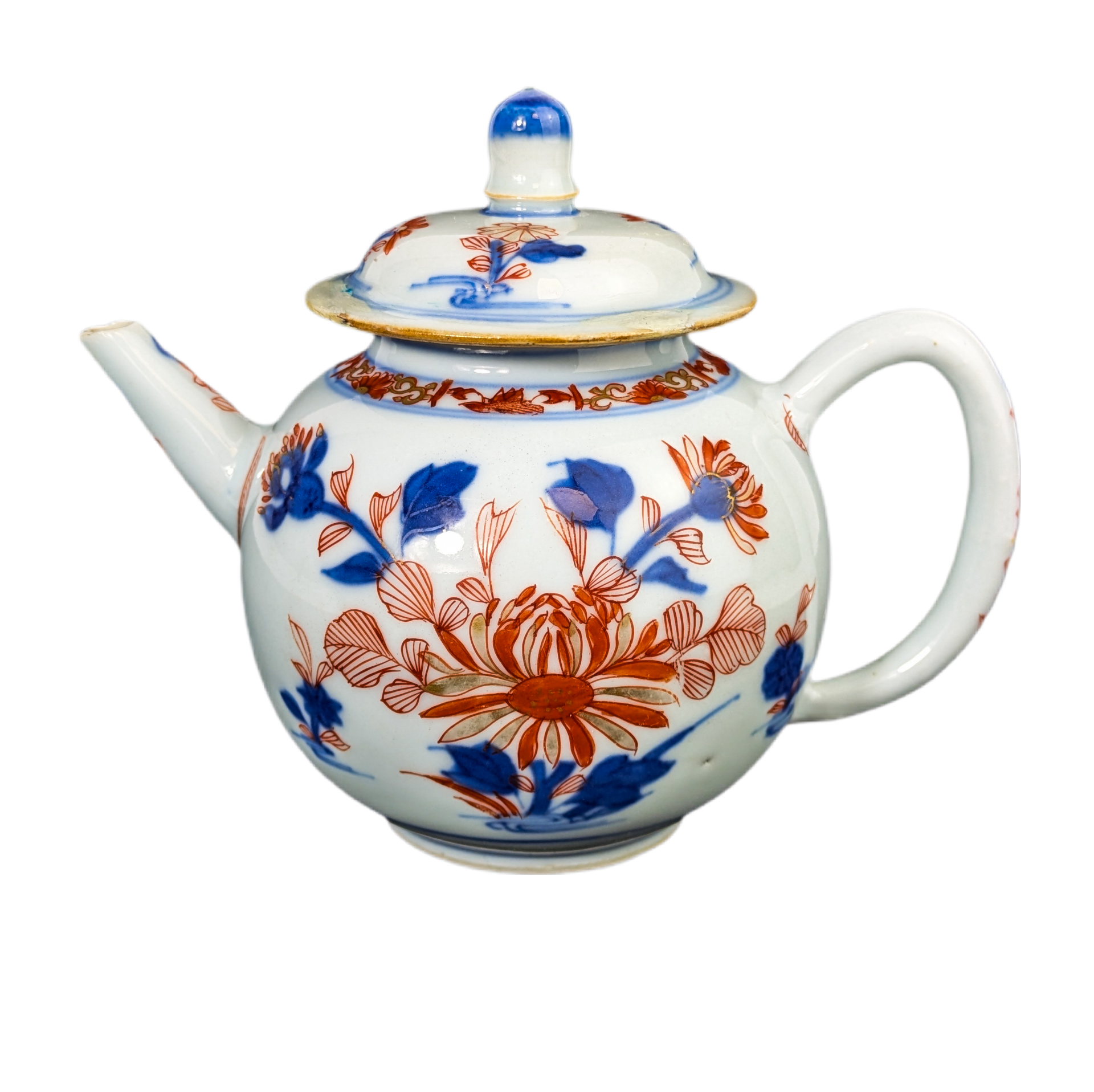 Tetera de porcelana imari, China, Dinastía Qing periodo Kangxi (1662-1722)
