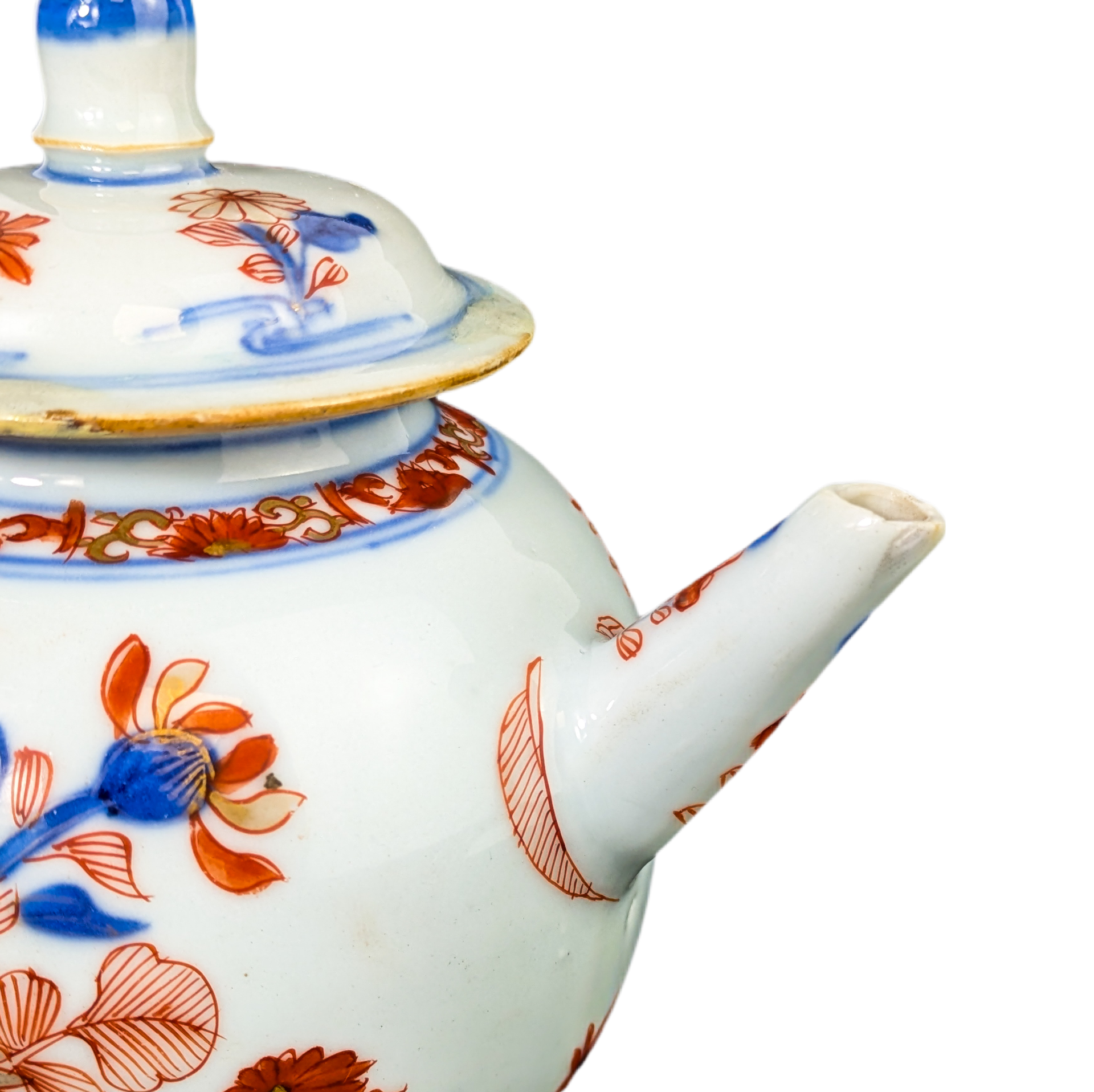 Tetera de porcelana imari, China, Dinastía Qing periodo Kangxi (1662-1722)