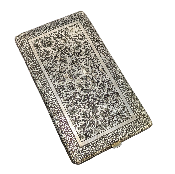 Pitillera de Plata 170g burilada, Iran, c.1943