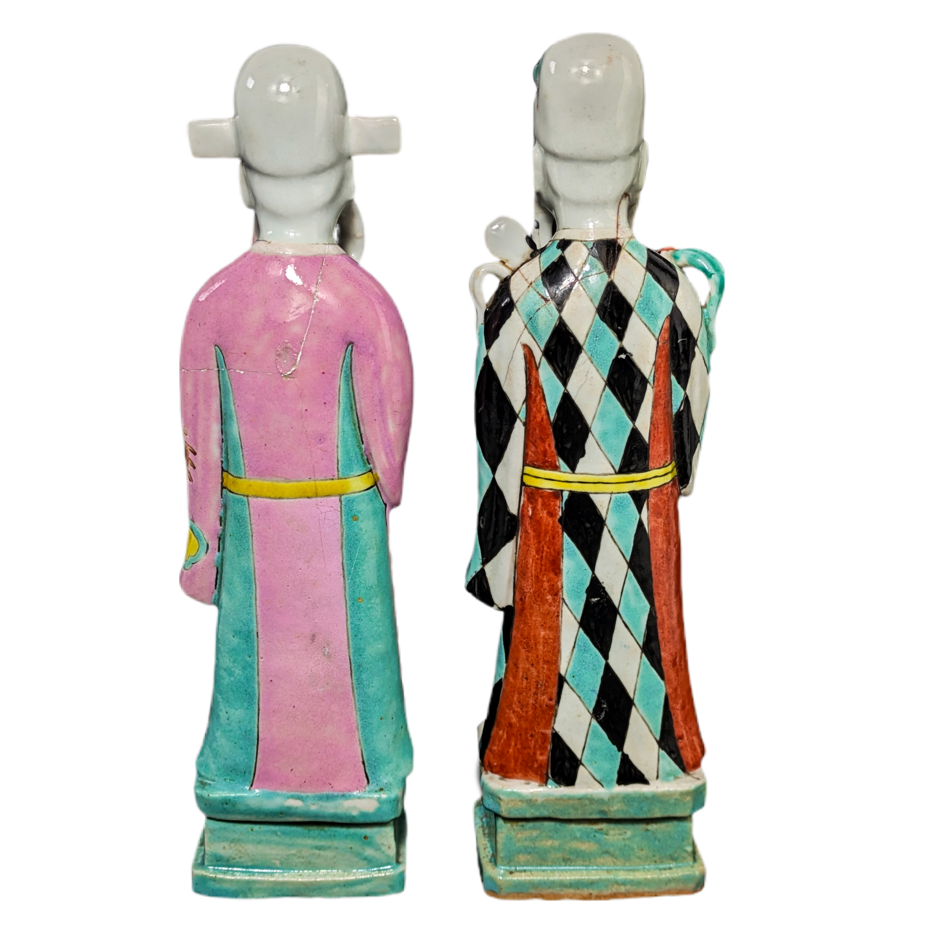 Pareja de Inmortales Compania de las Indias, China, Periodo Qianlong (1736-1795)