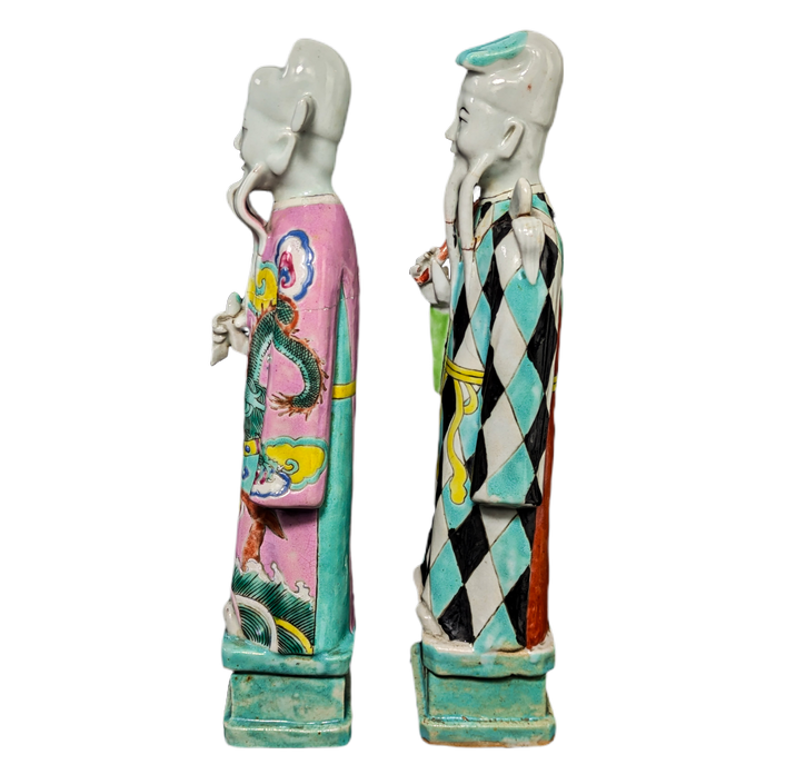 Pareja de Inmortales Compania de las Indias, China, Periodo Qianlong (1736-1795)