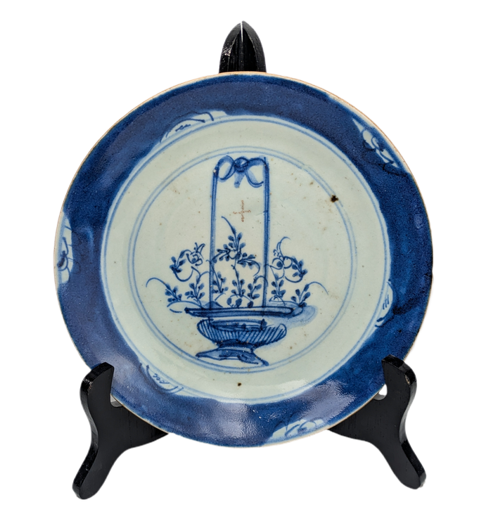 Plato Azul y Blanco, China, Dinastía Qing, Periodo Kangxi (1662-1722)