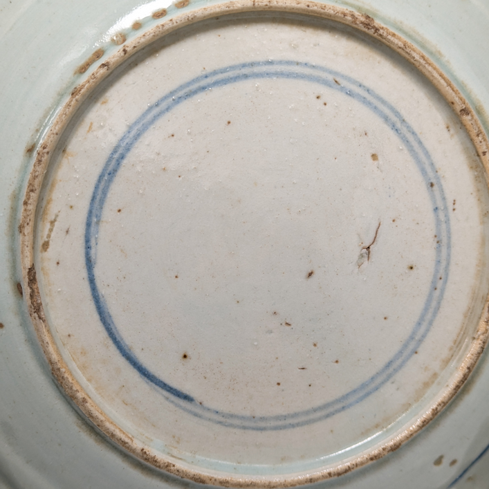 Plato Azul y Blanco, China, Dinastía Qing, Periodo Kangxi (1662-1722)