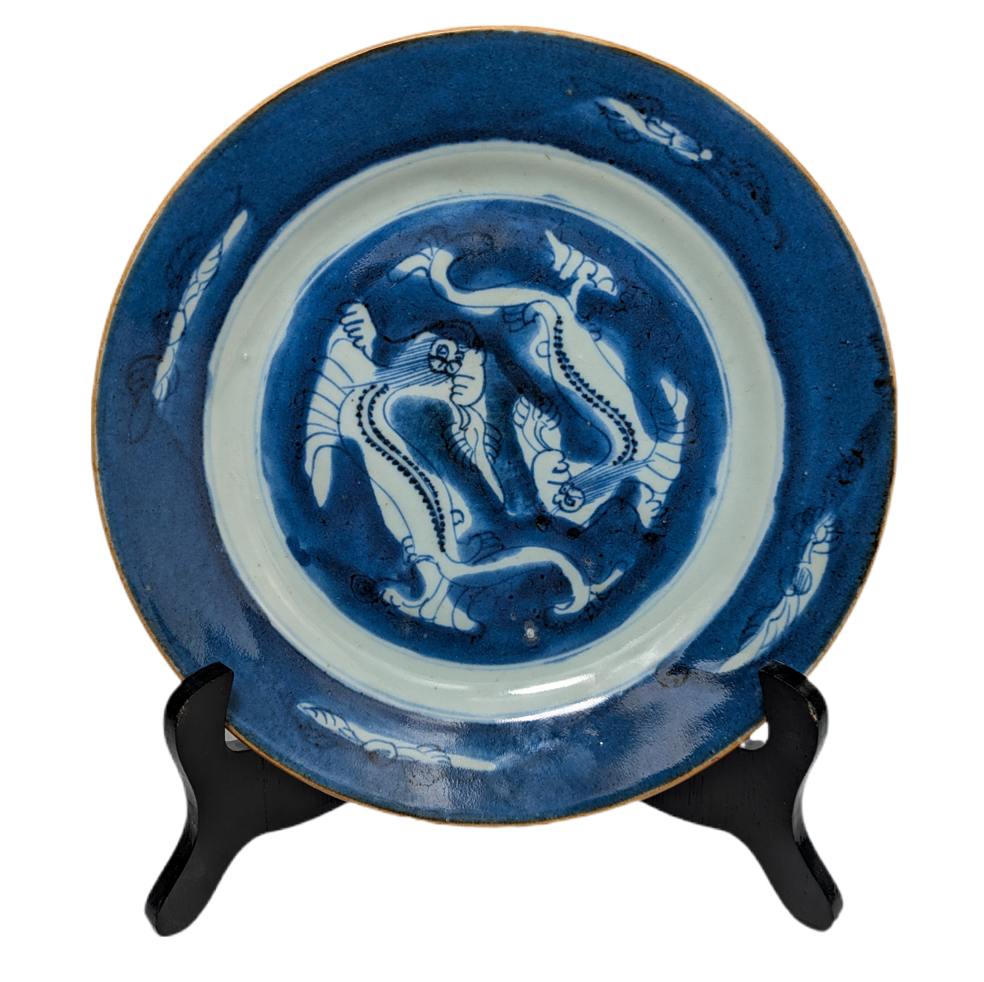 Plato Azul y Blanco, China, Dinastía Qing, Periodo Kangxi (1662-1722)