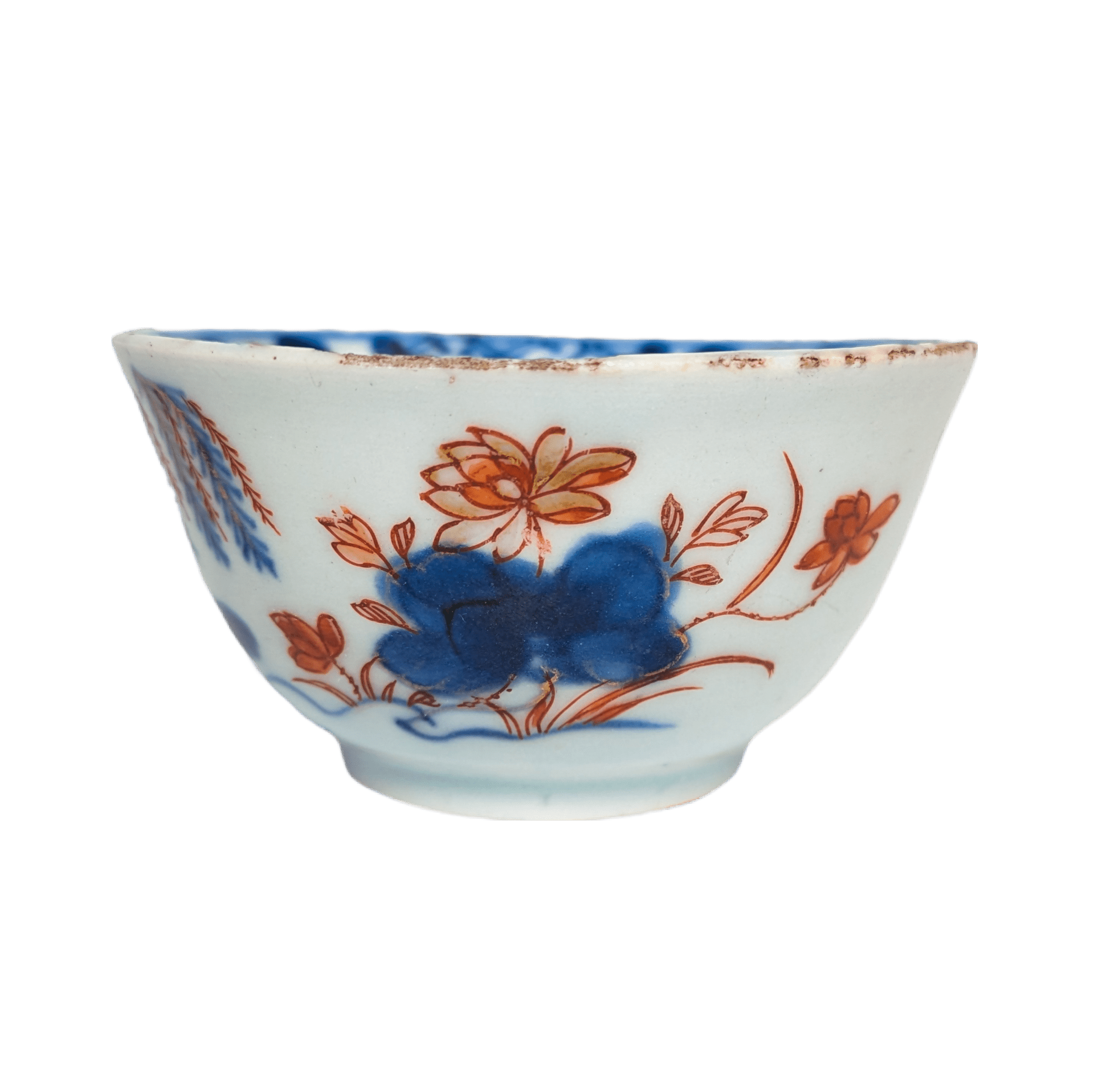 Copa de té Imari Willow, China, Dinastía Qing, Periodo Kangxi (1662-1722)