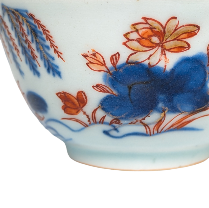 Copa de té Imari Willow, China, Dinastía Qing, Periodo Kangxi (1662-1722)