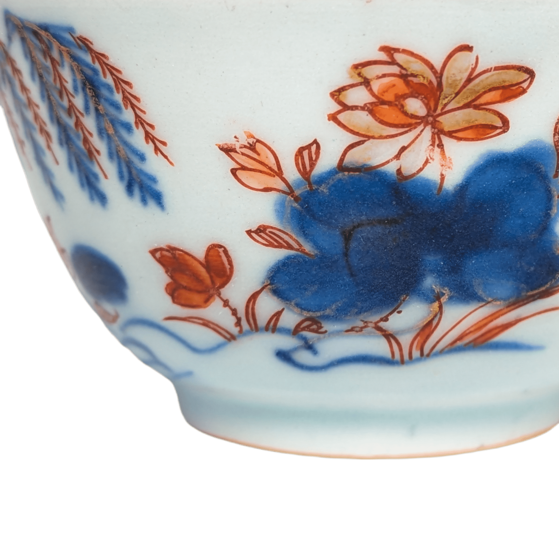Copa de té Imari Willow, China, Dinastía Qing, Periodo Kangxi (1662-1722)