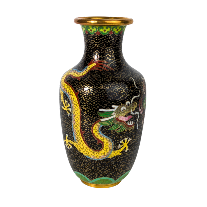 Jarrón de Cloisonné con dragones, China, República Popular China c.1970