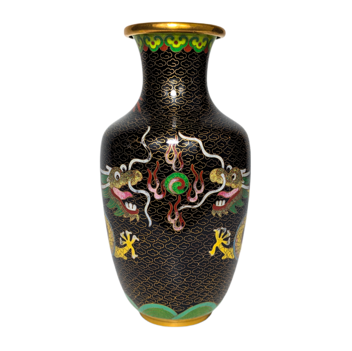 Jarrón de Cloisonné con dragones, China, República Popular China c.1970