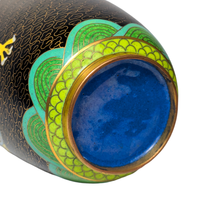 Jarrón de Cloisonné con dragones, China, República Popular China c.1970