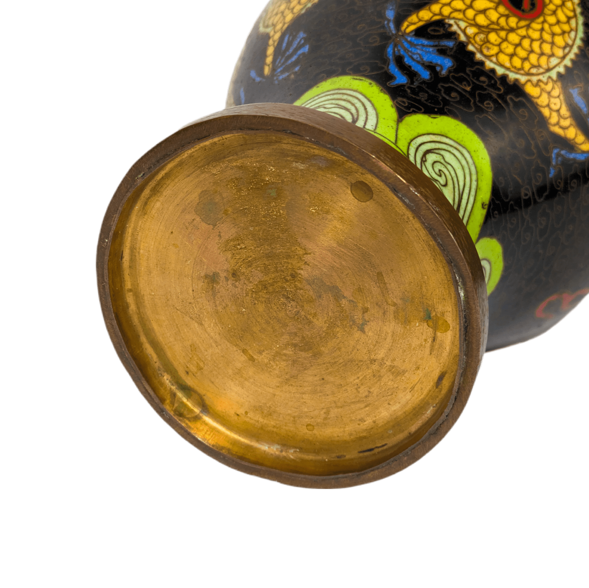 Jarrón de Cloisonné con dragones, China, Primera República China (1911-1949)