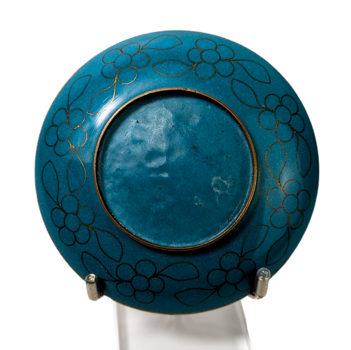 Plato de Cloisonné con dragones, China, Primera República China (1911-1949)