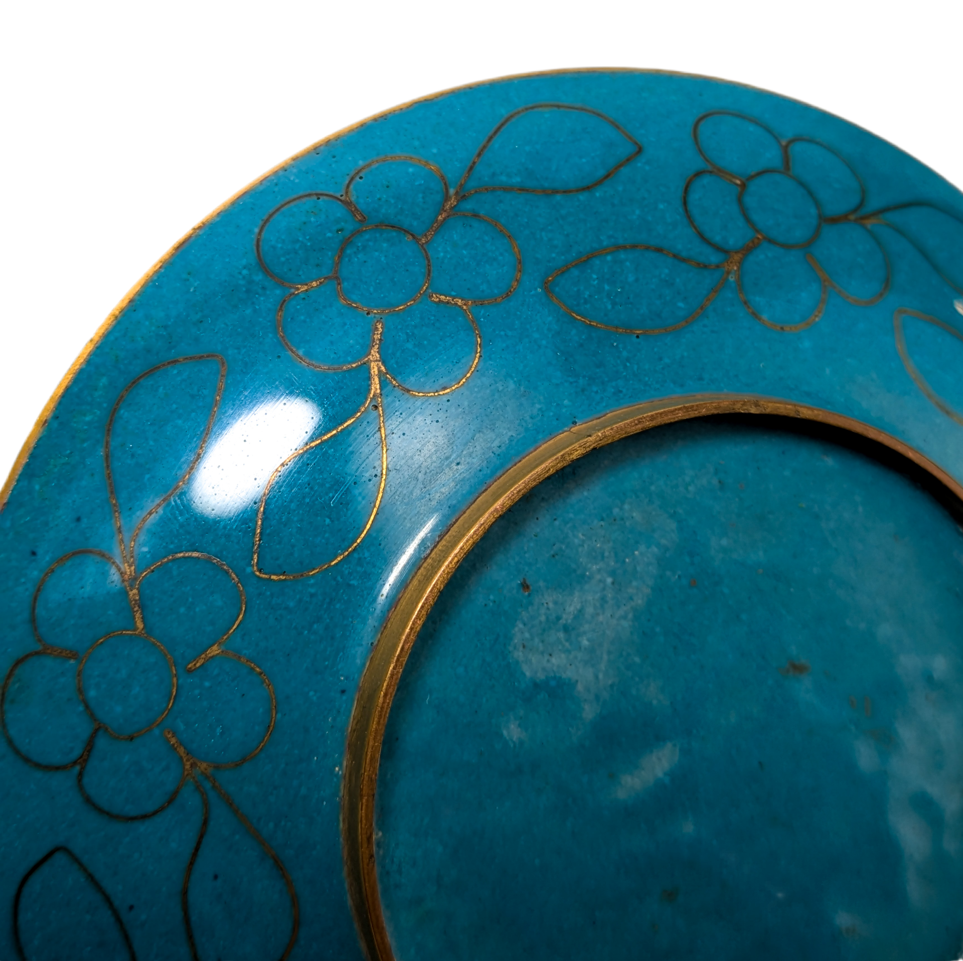 Plato de Cloisonné con dragones, China, Primera República China (1911-1949)