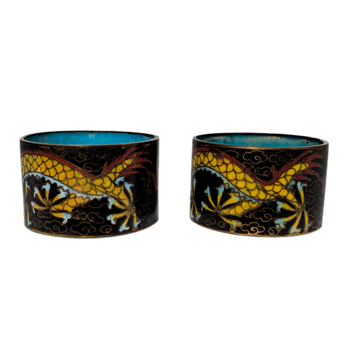 Aros para servilletas de cloisonné, China, Primera República China (1911-1949)