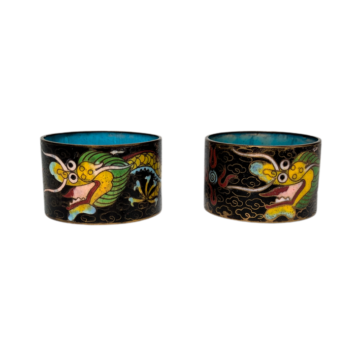 Aros para servilletas de cloisonné, China, Primera República China (1911-1949)