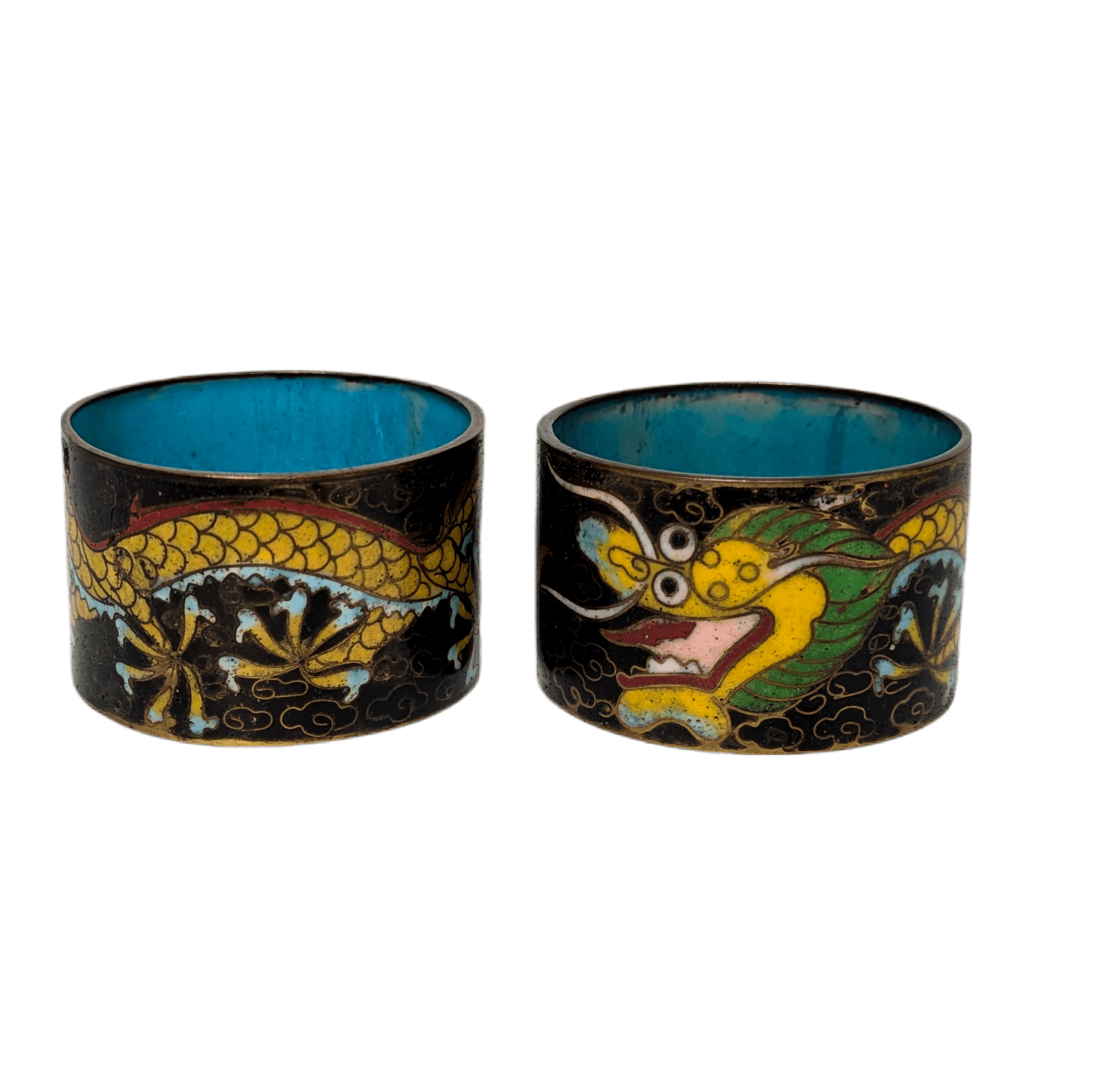 Aros para servilletas de cloisonné, China, Primera República China (1911-1949)