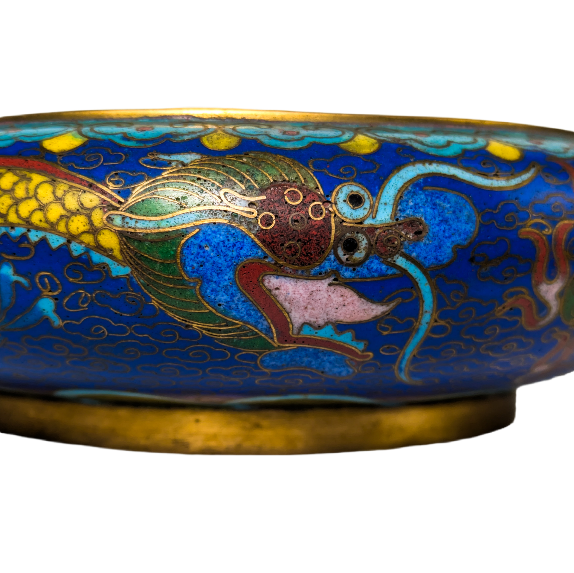 LOTE000421_05.png Cuenco Incensario cloisonné dragones, China, Primera República China (1911-1949)