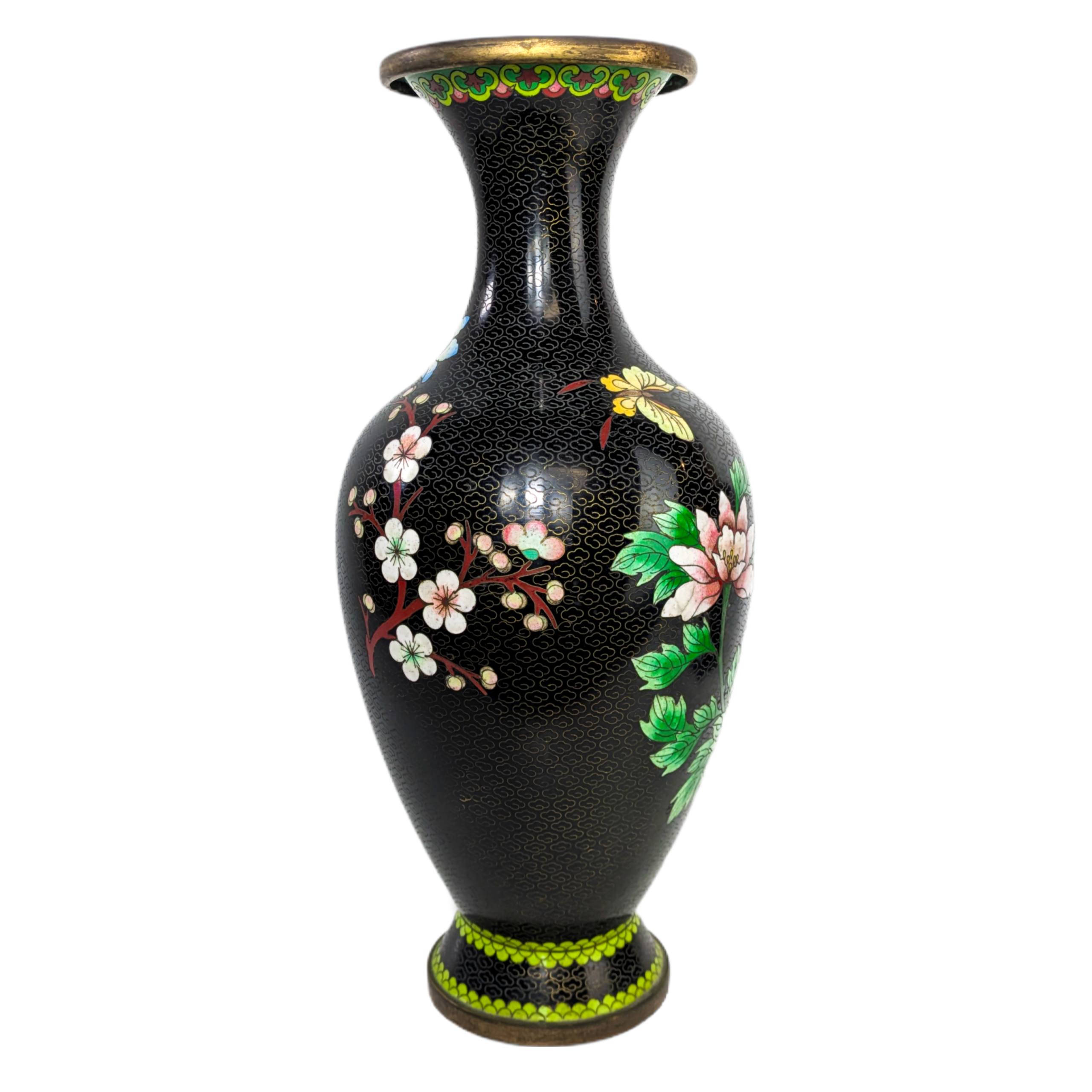 LOTE000423_08-1.png Gran Jarrón de Cloisonné Floral, China, Primera República de China (1911-1949)