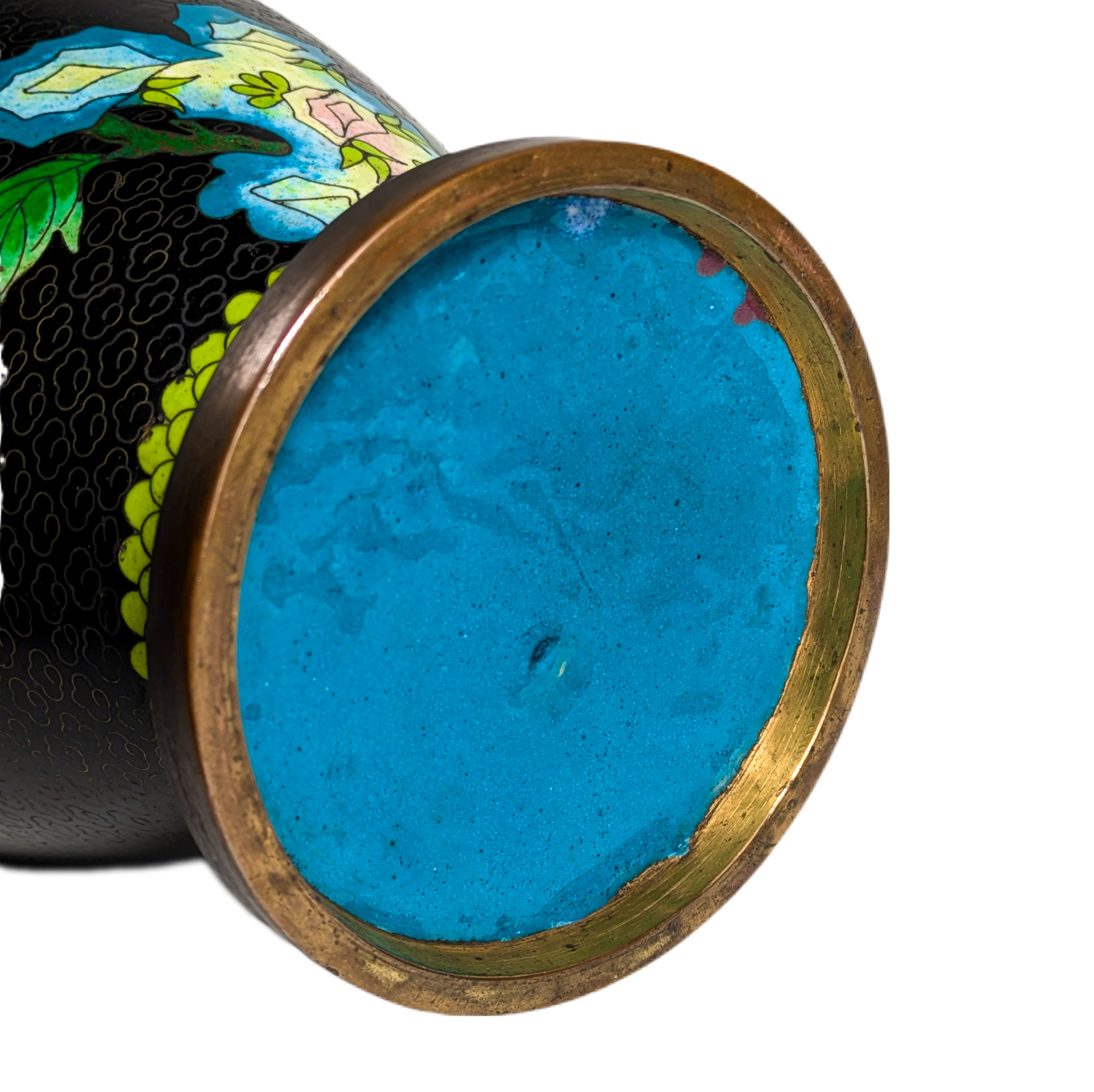 LOTE000423_12.png Gran Jarrón de Cloisonné Floral, China, Primera República de China (1911-1949)