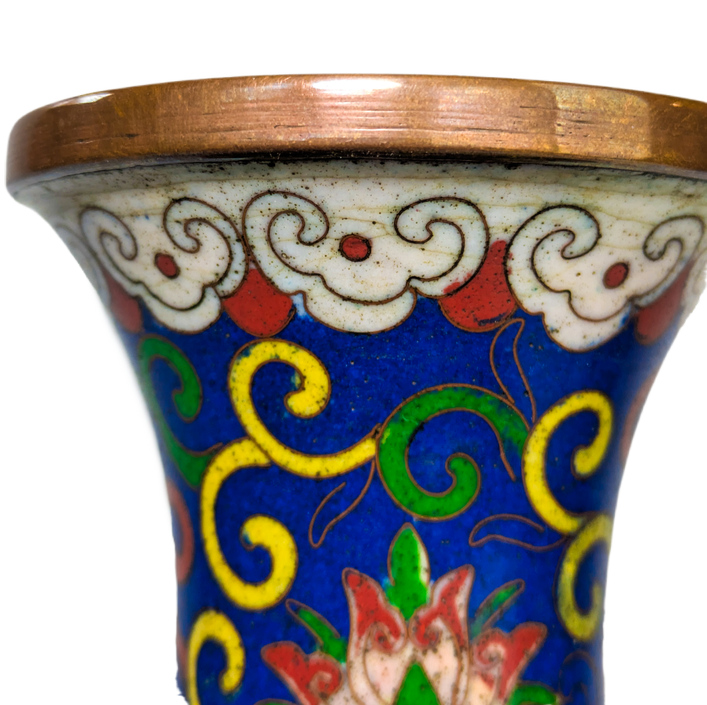 Jarrón de Cloisonné dragones, China, Primera República China (1911-1949)