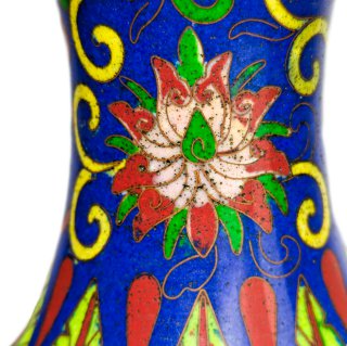 Jarrón de Cloisonné dragones, China, Primera República China (1911-1949)