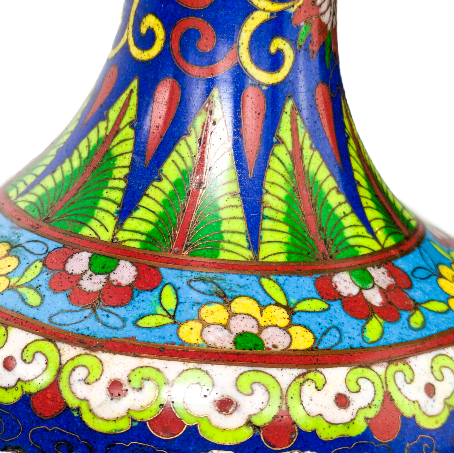 Jarrón de Cloisonné dragones, China, Primera República China (1911-1949)