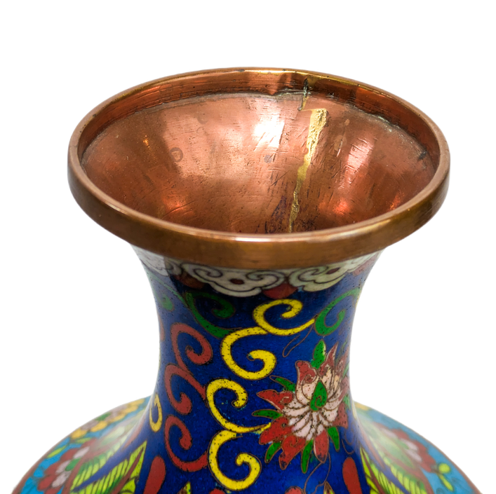 Jarrón de Cloisonné dragones, China, Primera República China (1911-1949)