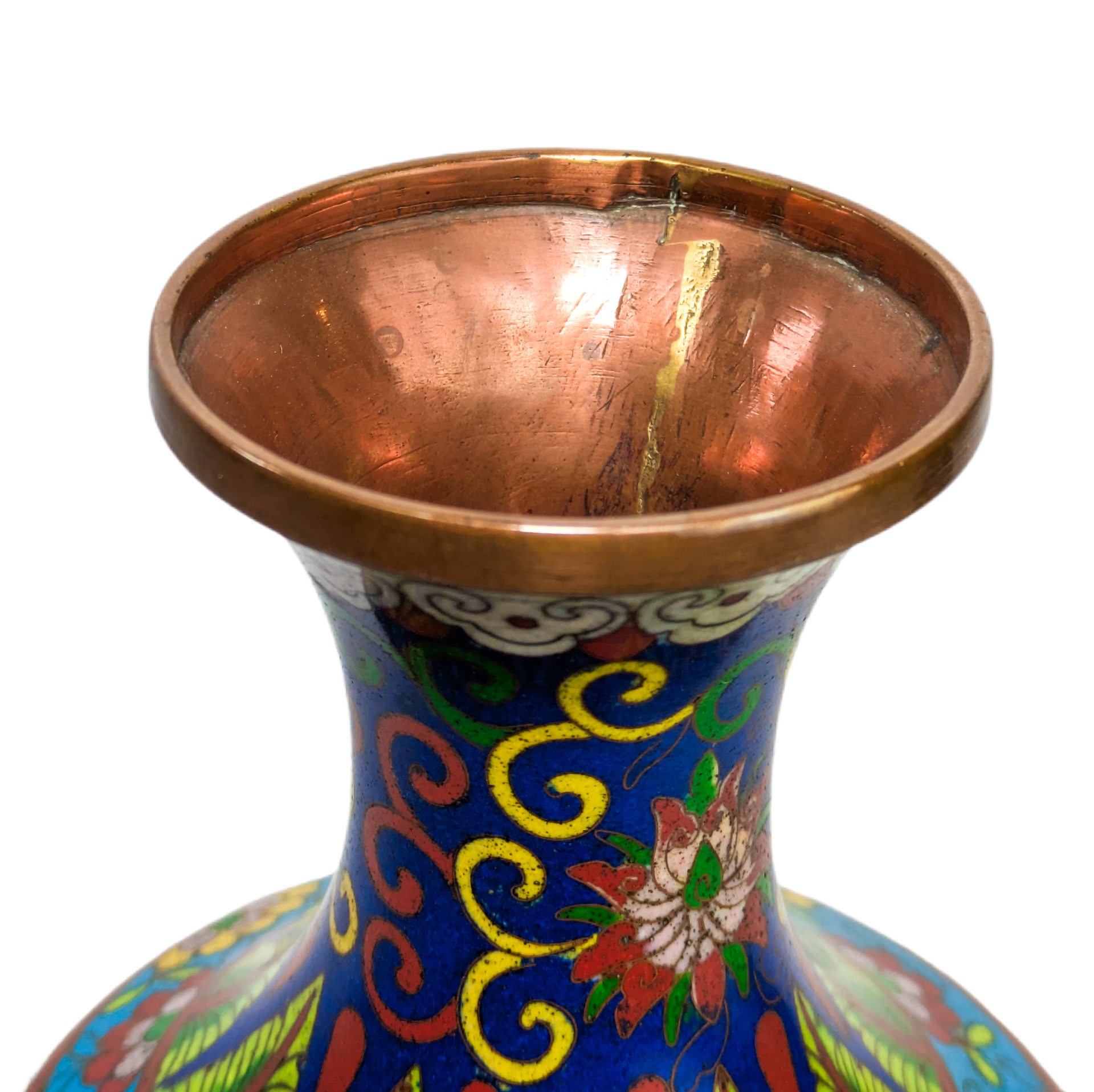 Jarrón de Cloisonné dragones, China, Primera República China (1911-1949)