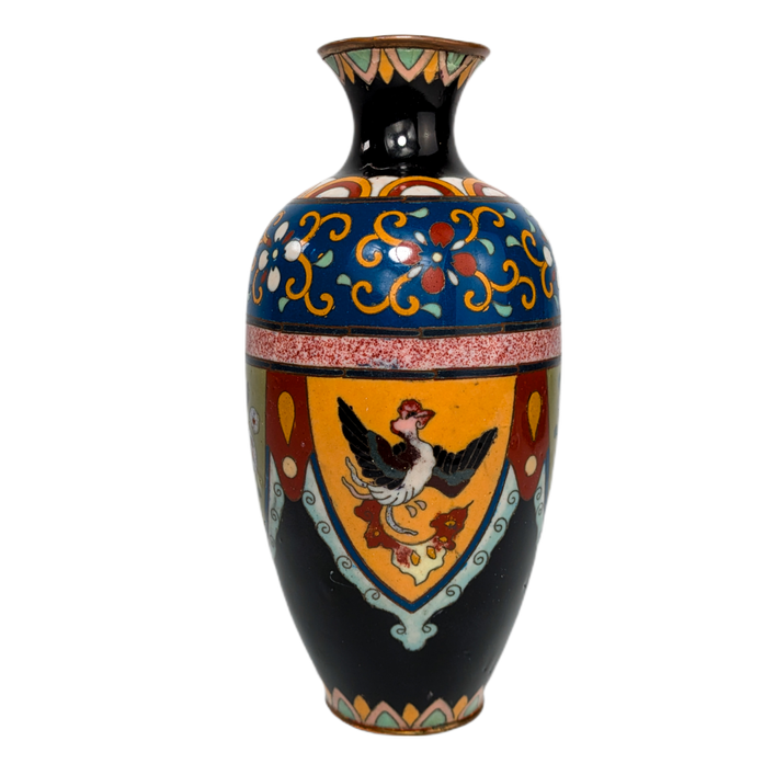 Jarrón de Cloisonné fenix, Japón, Periodo Meiji (1868-1911)