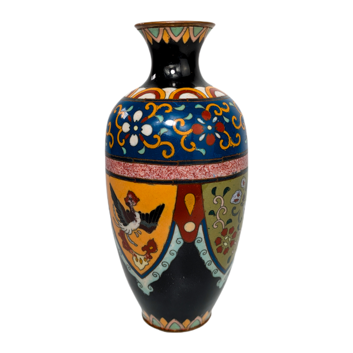 Jarrón de Cloisonné fenix, Japón, Periodo Meiji (1868-1911)
