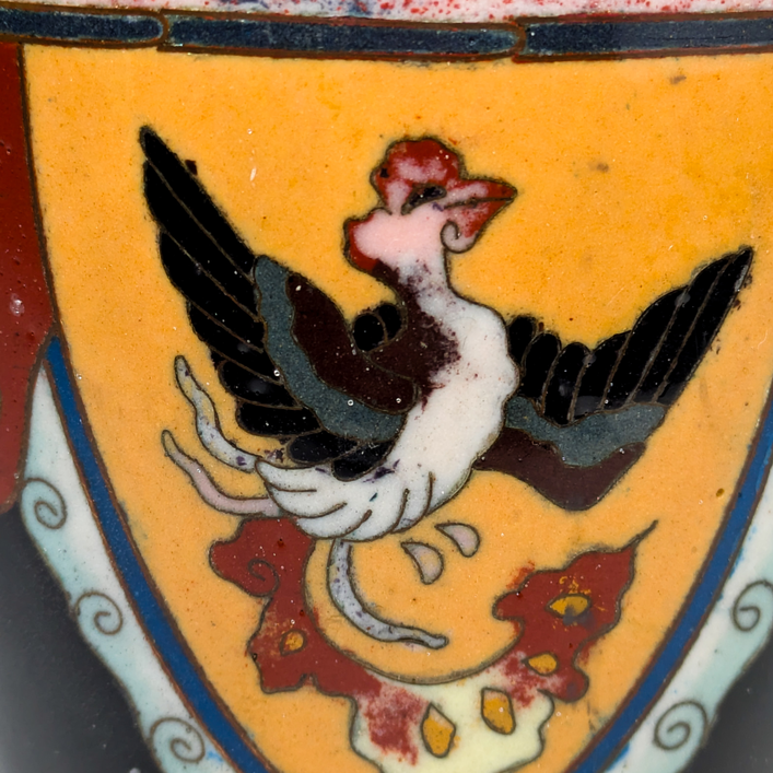 Jarrón de Cloisonné fenix, Japón, Periodo Meiji (1868-1911)