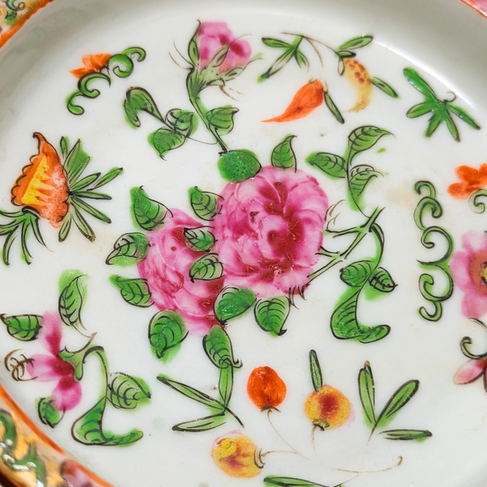 Recipiente Rose medallion Cantonés, China, Periodo Tongzhi (1861-1875)