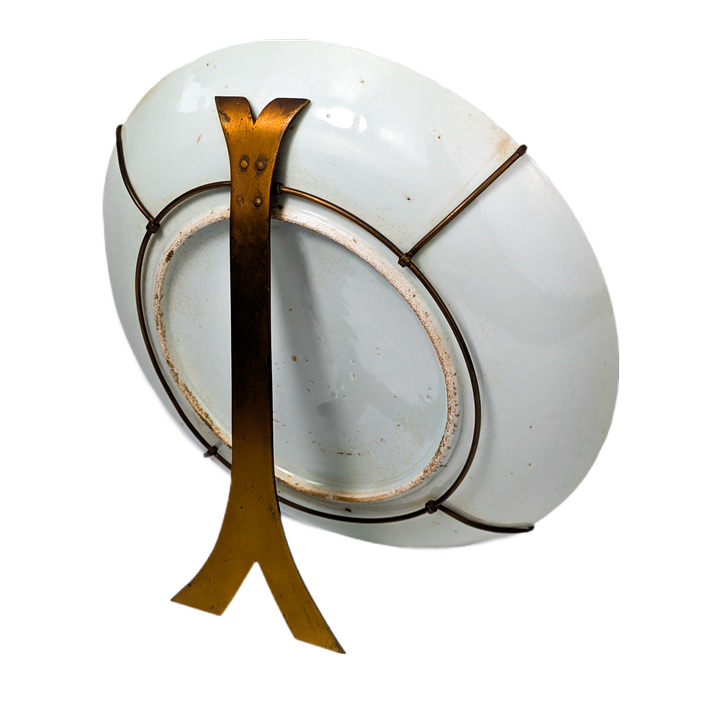 Plato Grande Rose medallion Cantonés, China, Periodo Tongzhi (1861-1875)